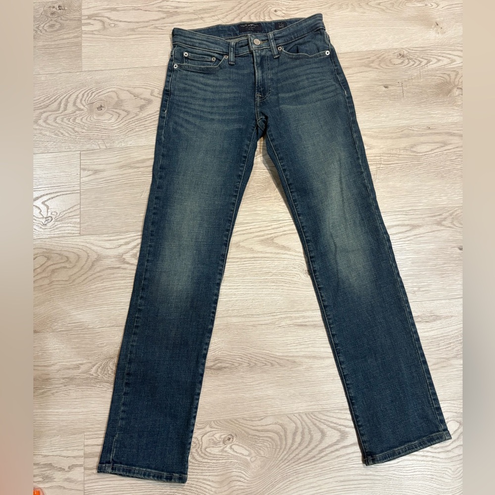 LUCKY BRAND jeans size 2/26 factory faded, whiskering. EUC
